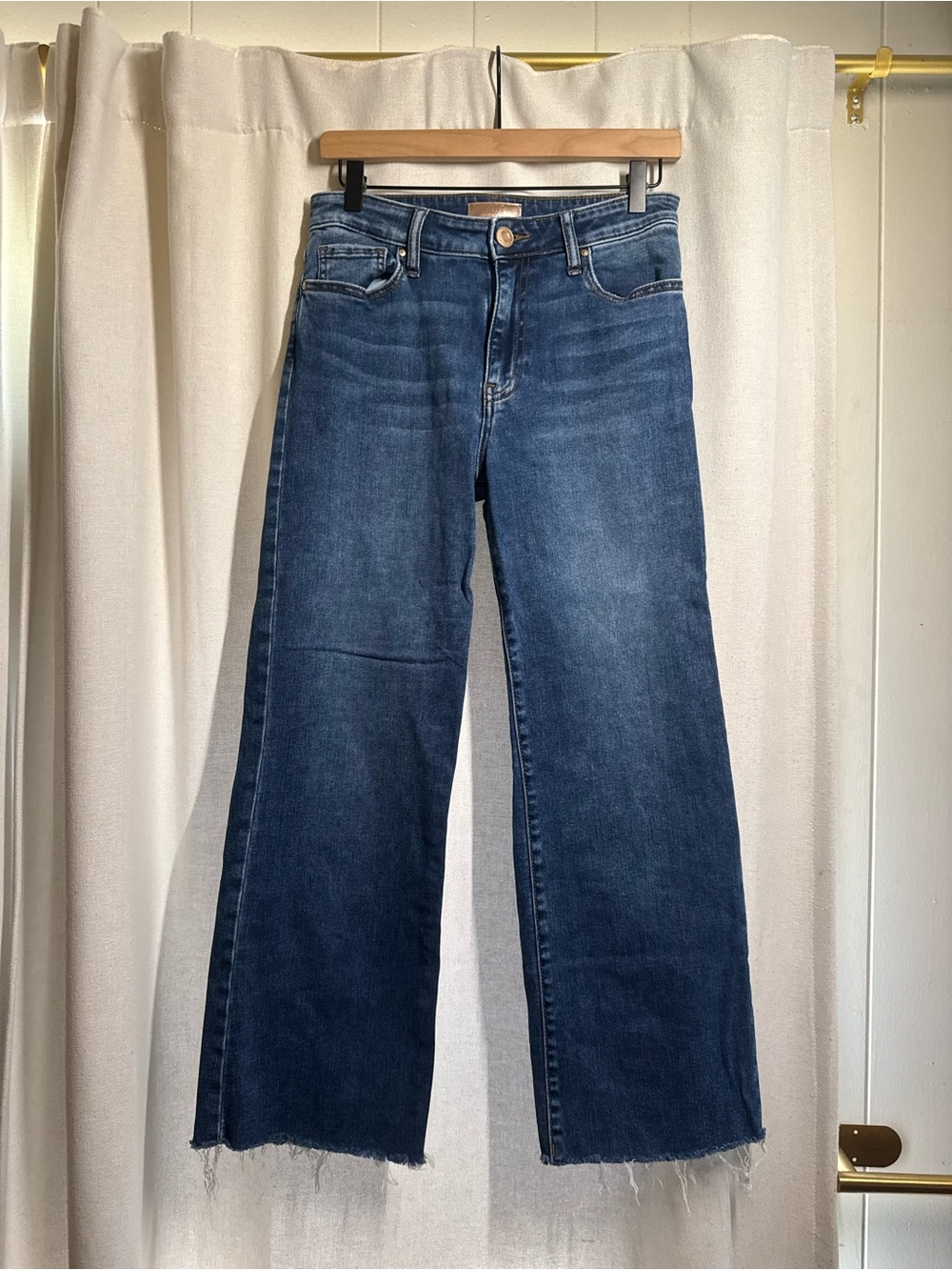 KUT High-Rise Wide Leg Women's Jeans in Dark Blue